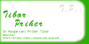 tibor priher business card